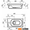 Умывальники Ravak Chrome 400 левый 40x22 [XJGL1100000]