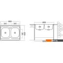 Кухонные мойки Ukinox Стандарт STM800.600 20--6C 3C Кухонные мойки Ukinox Стандарт STM800.600 20--6C 3C