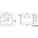 Кухонные мойки Ukinox Стандарт STM800.600 20--6C 3C