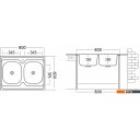 Кухонные мойки Ukinox Стандарт STM800.600 20--6C 3C