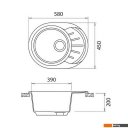 Кухонные мойки GranFest Rondo GF-R580L (черный)