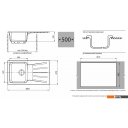 Кухонные мойки GranFest GF-S850L (черный)