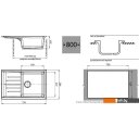 Кухонные мойки GranFest GF-P760L (белый)