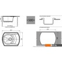 Кухонные мойки GranFest GF-R650L (черный)