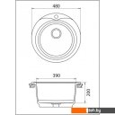Кухонные мойки GranFest Rondo GF-R480 (серый)
