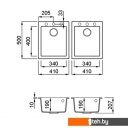 Кухонные мойки Elleci Quadra 200 Black K86