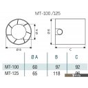 Вытяжная и приточная вентиляция CATA MT-100 T