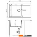 Кухонные мойки Polygran Gals 760 (опал 328)