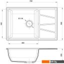 Кухонные мойки GranFest GF-V-780L (серый)