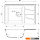 Кухонные мойки GranFest GF-V-780L (белый)