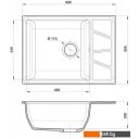 Кухонные мойки GranFest GF-V-680L (черный)