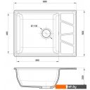 Кухонные мойки GranFest GF-V-680L (черный)