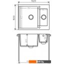 Кухонные мойки Polygran Brig-620 (белый хлопок 36)