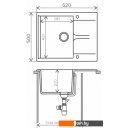 Кухонные мойки Polygran Gals-620 (белый хлопок 36)
