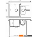 Кухонные мойки Polygran Brig-770 (белый хлопок 36)
