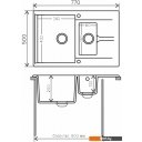 Кухонные мойки Polygran Brig-770 (серый 14)