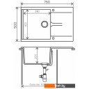 Кухонные мойки Polygran Gals 760 (черный 16)