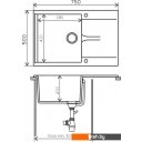 Кухонные мойки Polygran Gals-760 (белый хлопок 36)