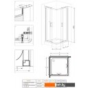 Душевые кабины Deante Funkia 90x90 KYC 441K (хром/графитовое)