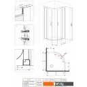Душевые кабины Deante Funkia 80x80 KYP 652K (хром/матовое)