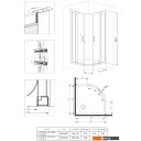 Душевые кабины Deante Funkia 80x80 KYP 652K (хром/матовое)