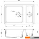 Кухонные мойки GranFest GF-LV-760K (серый)