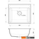 Кухонные мойки GranFest GF-V-580 (черный)