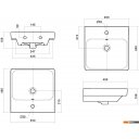 Умывальники Santek Адриана-45 1.WH50.1.630