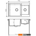 Кухонные мойки Polygran Brig-772 (черный 16)