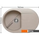 Кухонные мойки Polygran Atol-760 (белый хлопок 36)