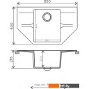 Кухонные мойки Polygran Riff-800 (белый хлопок 36)