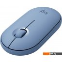 Мыши Logitech M350 Pebble (голубой)