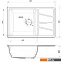Кухонные мойки GranFest GF-V-780L (графит)