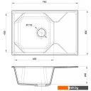 Кухонные мойки GranFest GF-U-740L (иней)