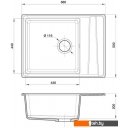 Кухонные мойки GranFest GF-LV-660L (топаз)