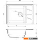 Кухонные мойки GranFest GF-V-680L (графит)