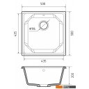 Кухонные мойки GranFest GF-U-500 (топаз)