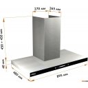 Вытяжки Backer CH90E-TGL200 SSBK Glass