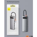 USB-хабы и док-станции Baseus Metal Gleam Series 9-in-1 Multifunctional Type-C CAHUB-CU0G