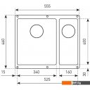 Кухонные мойки Zigmund & Shtain Integra 500.2 (темная скала)