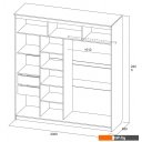 Шкафы SV-Мебель №25 200 (блэк делано/лакобель/черный матовый)