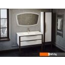 Мебель для ванных комнат Smile Шкаф-пенал Риголетто 41.5 (правый, белый/орех)