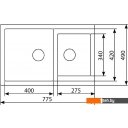Кухонные мойки Zigmund & Shtain Rechteck 400.275 (индийская ваниль)