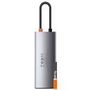 USB-хабы и док-станции Baseus Metal Gleam Series 6-in-1 Multifunctional Type-C HUB Docking Station Gray WKWG030113
