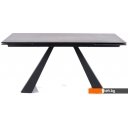 Кухонные столы и обеденные группы Signal Salvadore Ceramic 160/240x90 (серый мрамор/черный матовый)