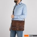 Женские и мужские сумки Poshete 253-1311-1-DBW (коричневый)