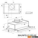 Вытяжки MAUNFELD VSQ 60 (нержавеющая сталь/белое стекло)