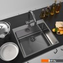 Кухонные мойки Zorg ZRN 5055 Premium PVD Gunblack Кухонные мойки Zorg ZRN 5055 Premium PVD Gunblack