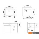 Кухонные мойки Zorg Subline 50 (серый жемчуг)