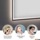 Мебель для ванных комнат Wellsee Зеркало с фронтальной LED-подсветкой 7 Rays' Spectrum 172201130, 65 х 40 см (с сенсором и регулировкой яркости освещения)